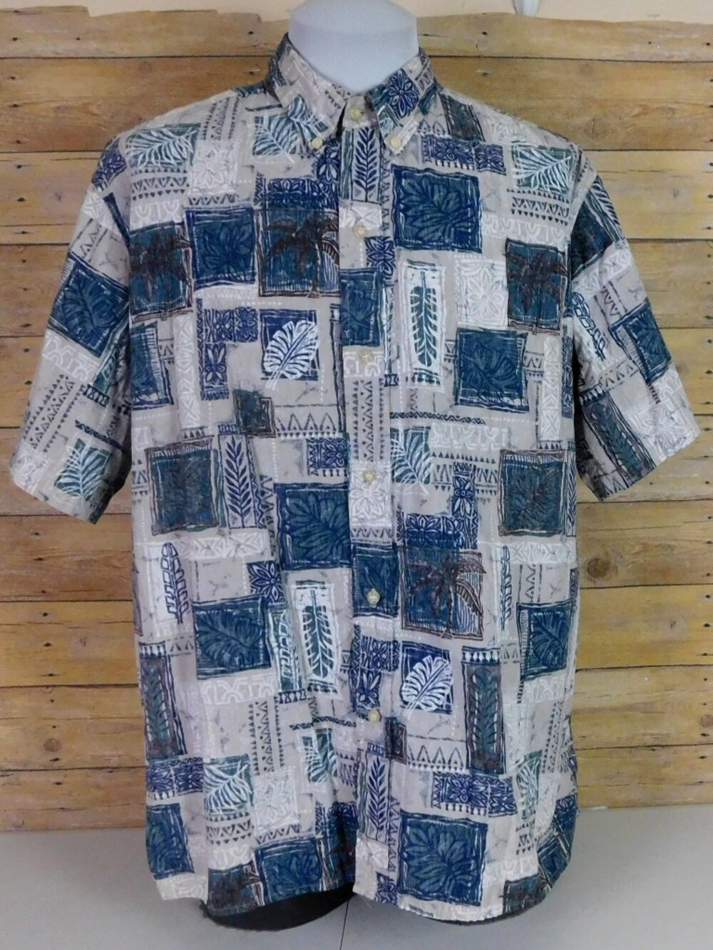 Reyn Spooner Hawaiian Shirt Mens 2XL Short Sleeve Cotton Floral